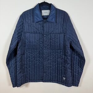 New Hudson Jeans Men's Size Large Navy Quilted Shirt Jacket
